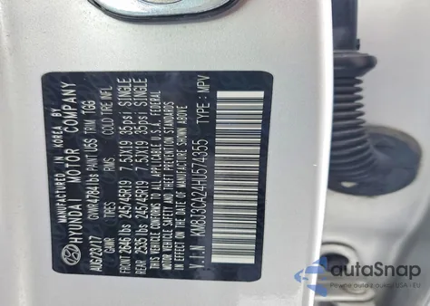 2017 Hyundai Tucson Limited z USA, uszkodzony, nr VIN KM8J3CA24HU574355